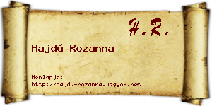 Hajdú Rozanna névjegykártya