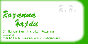 rozanna hajdu business card
